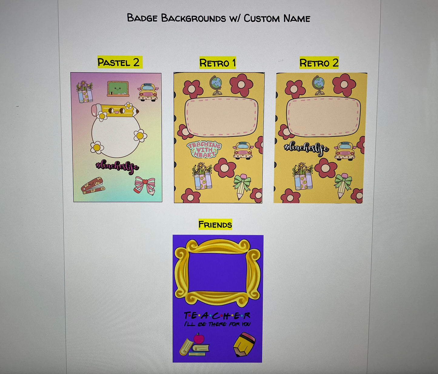Personalized Teacher ID Holders
