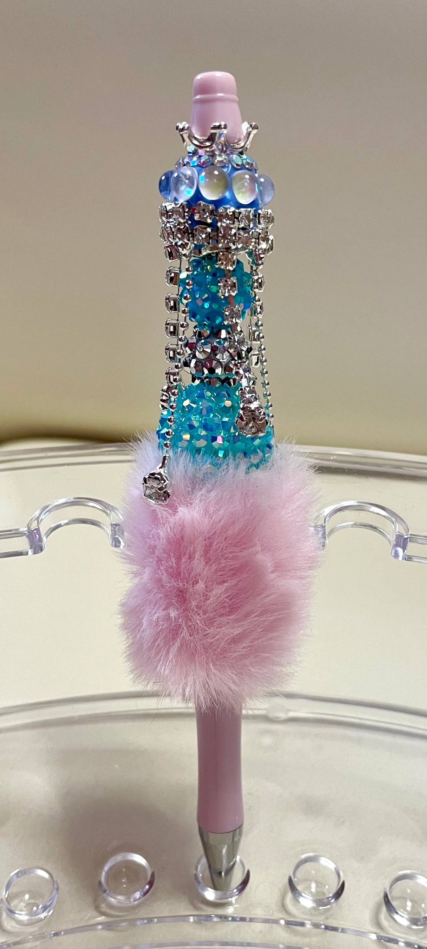 Pink w/ light blue crown
