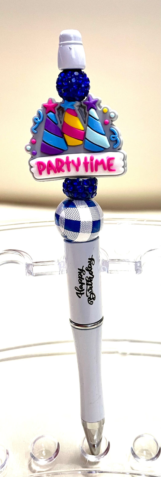 White w/ Party time hats