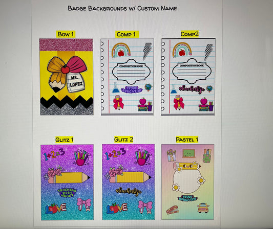 Personalized Teacher ID Holders