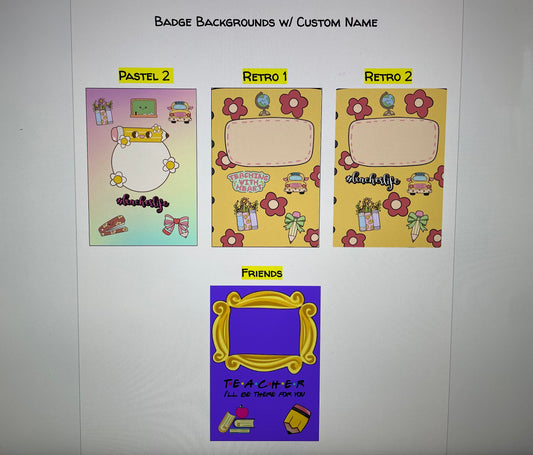 Personalized Teacher ID Holders