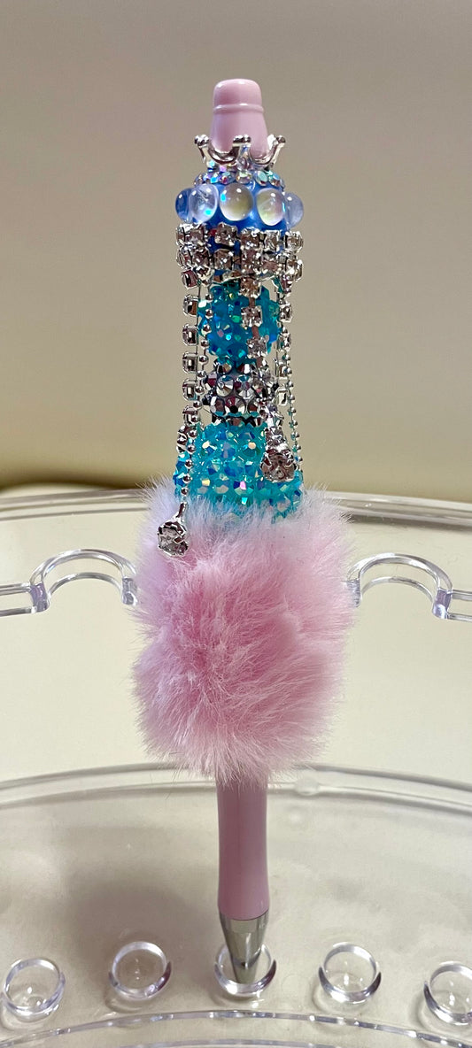 Pink w/ light blue crown
