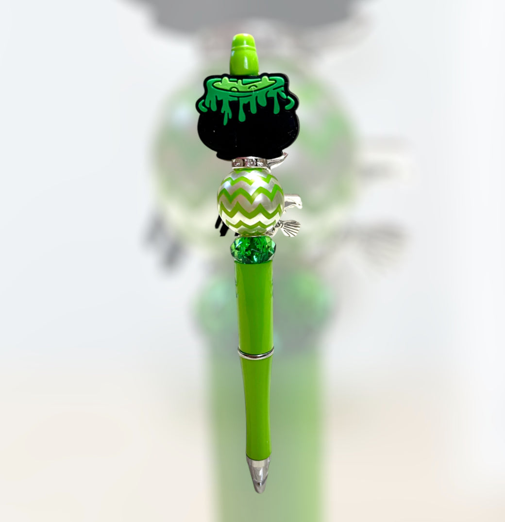 Green ( striped bead w/ cauldron)