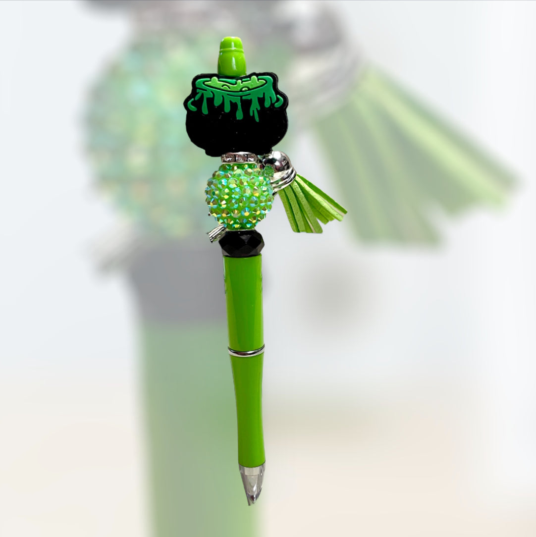 Green (crystal bead & cauldron)