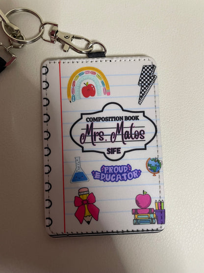 Personalized Teacher ID Holders
